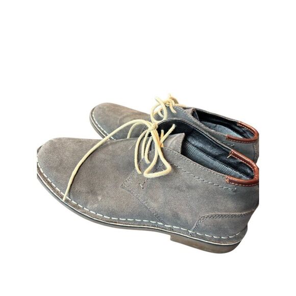 Reaction Kenneth Cole Suede Chukka Desert Boots For Men Size 8 Gray Lace-Up - Picture 3 of 9